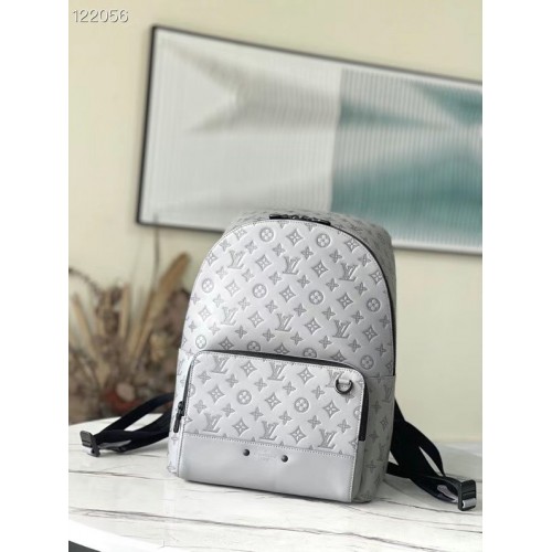 Louis Vuitton Monogram Shadow piel de becerro MOCHILA M46105 gris