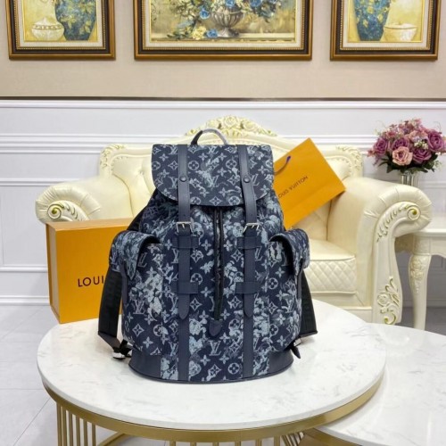 Mochila Louis Vuitton Monogram Tapestry Denim M57280 Azul oscuro