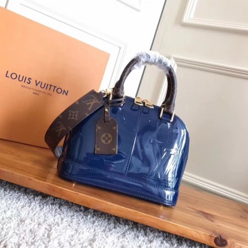 Louis Vuitton Monograma Vernis ALMA BB M54704 Azul