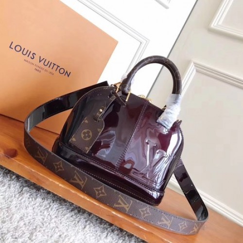 Louis Vuitton Monogram Vernis ALMA BB M54704 Marrón