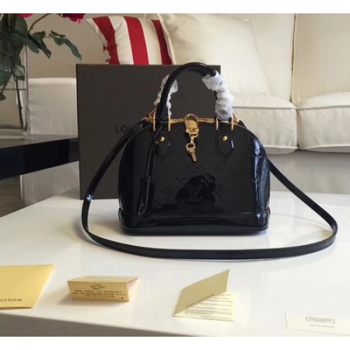 Louis Vuitton Monogram Vernis Alma BB M91606 Negro