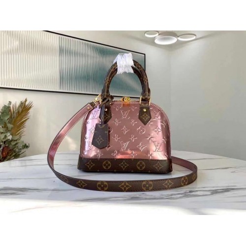 Louis Vuitton Monogram Vernis Alma BB Tote Bag M91606 Rosa