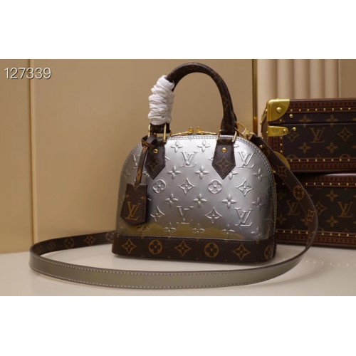 Bolso tote Louis Vuitton Monogram Vernis Alma BB M91606 Plata