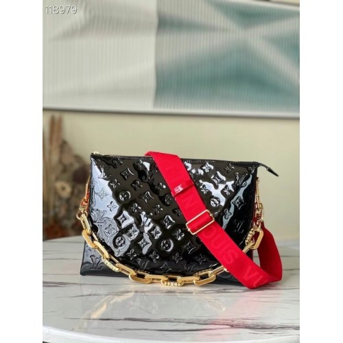 Louis Vuitton Monogram Vernis COUSSIN MM M57783 negro