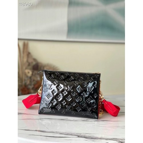 Louis Vuitton Monogram Vernis COUSSIN PM M57793 negro