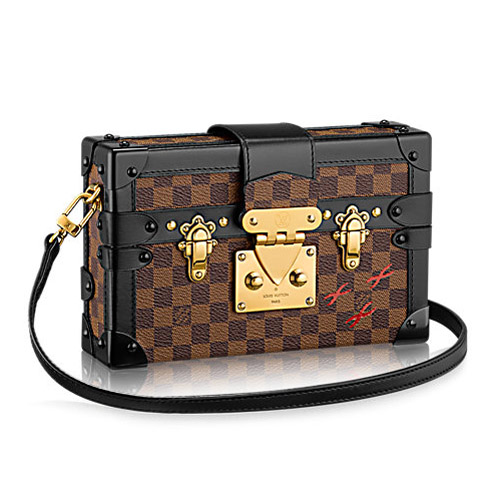 Louis Vuitton N41003 Petite Malle Damier Ebene Bolso de lona