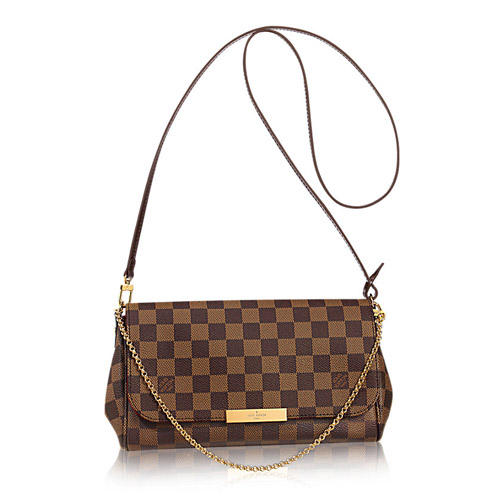 Bolso Louis Vuitton N41129 Damier Ebene Canvas Favorite MM