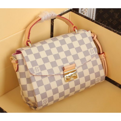 Louis Vuitton N41581 Bolso CROISETTE de Lona Damier Azur