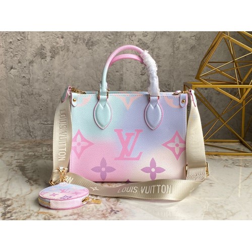Louis Vuitton ONTHEGO Dip Dye Pastel Pequeño M59856 Rosa y Azul