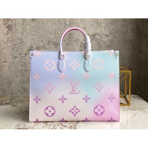 Louis Vuitton ONTHEGO GM Dip Dye Pastel M46076 Rosa y azul