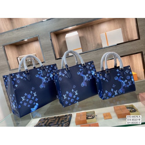 Louis Vuitton ONTHEGO M44576 M45321 M45230 Tinta azul marino y lavado