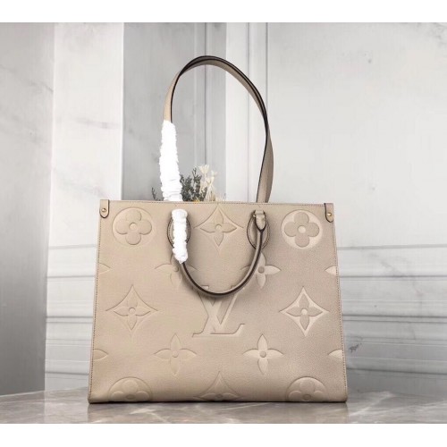 Louis Vuitton ONTHEGO Original Bolso de Cuero M44576 Beige