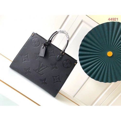 Louis Vuitton ONTHEGO Bolso de cuero original M44576 Negro