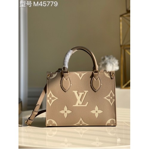 Louis Vuitton ONTHEGO Cuero Original PM M45779 Gris