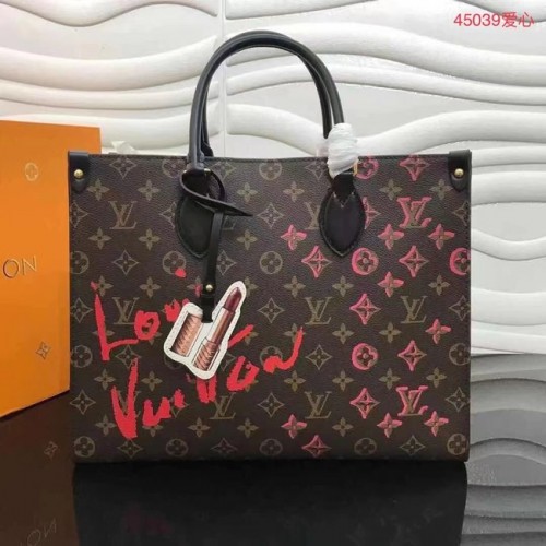 Bolso tote mediano Louis Vuitton Onthego M45039 negro
