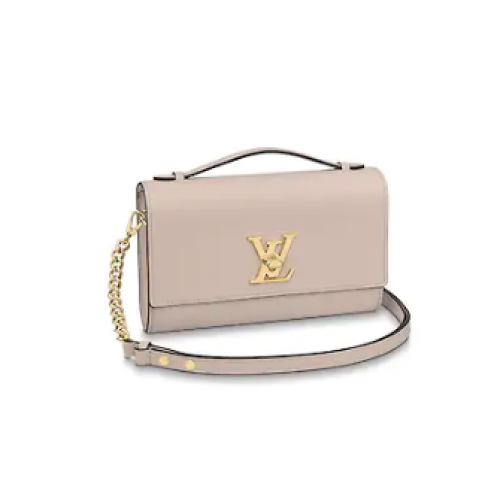 Louis Vuitton Original Grain piel de becerro LOCKME CLUTCH M56087 Taupe