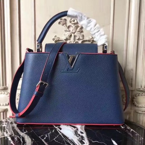 Louis Vuitton Cuero Original CAPUCINES PM M42450 Azul