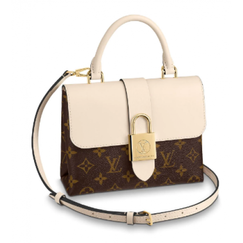 Cuero original Louis Vuitton LOCKY BB M44653 crema