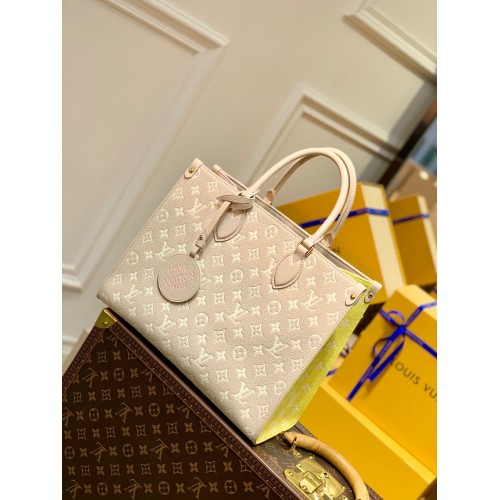 Louis Vuitton Cuero Original ONTHEGO MM M46060 Rosa