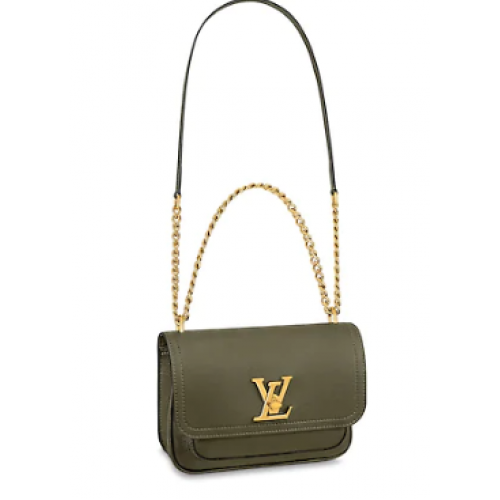 Bolso pequeño con cadena Louis Vuitton Original Lockme M57067 Verde caqui