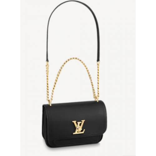 Bolso pequeño con cadena Louis Vuitton Original Lockme M57067 negro
