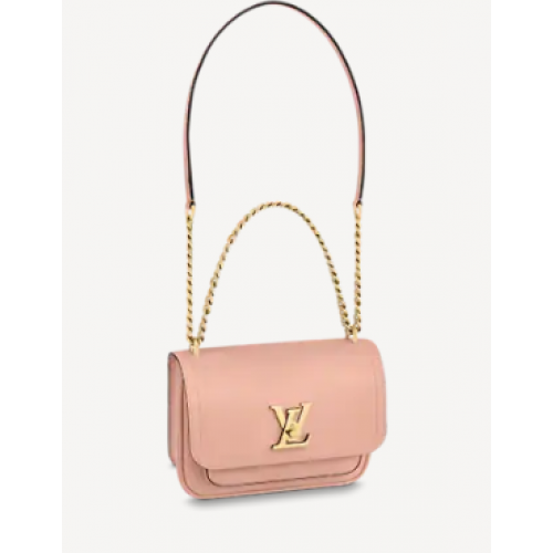 Bolso pequeño con cadena Louis Vuitton Original Lockme M57067 rosa