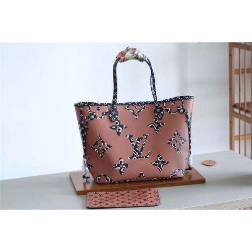 Lona Monogram original de Louis Vuitton NEVERFULL M41177 marrón