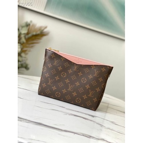 Bolso de mano Louis Vuitton Original Monogram Canvas con cremallera M64125 rosa