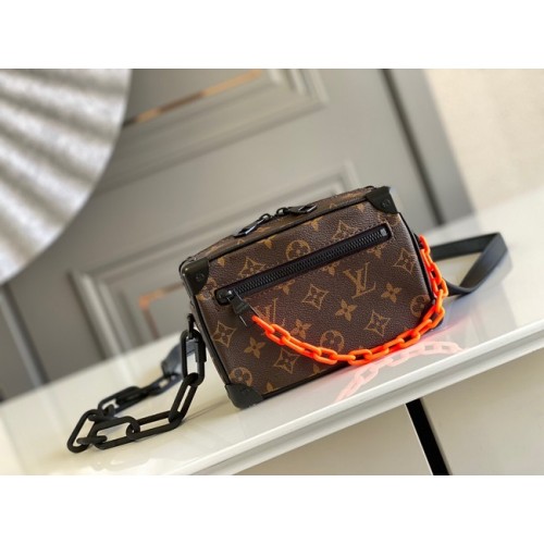 Bolso de mano Louis Vuitton Original Monogram Canvas con cremallera M68906 negro y marrón