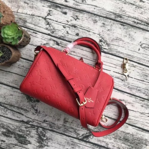 Louis Vuitton Original Monogram Empreinte Speedy 42401 Rojo
