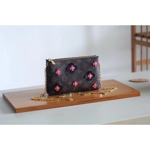 Louis Vuitton Original POCHETTE DOBLE CREMALLERA M63905 negro