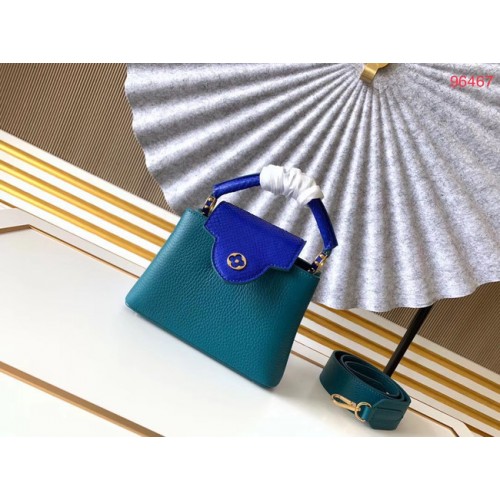 Louis Vuitton Original Taurillon cuero CAPUCINES BB M95509 azul