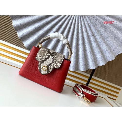 Louis Vuitton Original Taurillon cuero CAPUCINES BB M95509 rojo