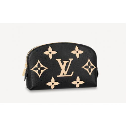 Louis Vuitton POCHETTE COSMETIQUE PM M59086 Negro y Beige