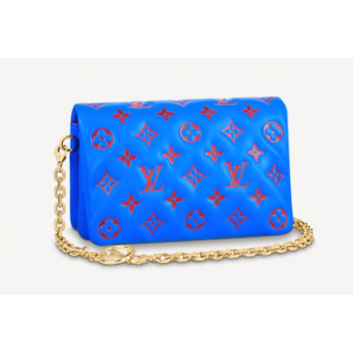 Louis Vuitton POCHETTE COJÍN M80743 Azul Rojo