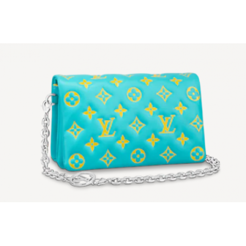 Louis Vuitton POCHETTE COJÍN M80744 Verde Menta Amarillo