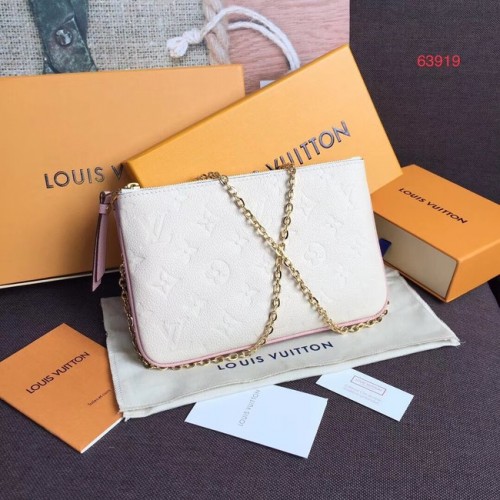 Louis Vuitton POCHETTE DOBLE CREMALLERA M63919 blanco