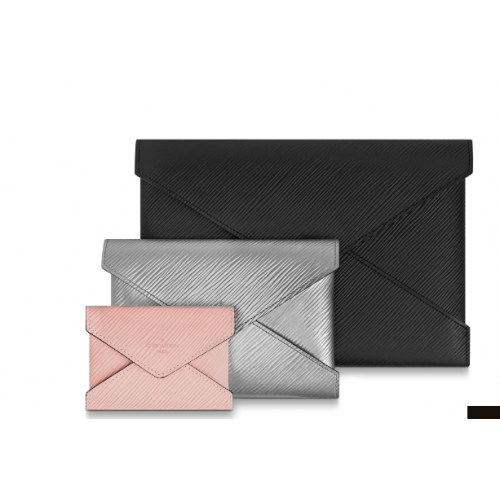 Louis Vuitton POCHETTE KIRIGAMI M64186 Negro Plata Rosa