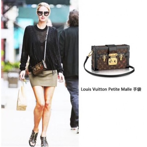 Bolso de lona Louis Vuitton Petite Malle Monogram M40273