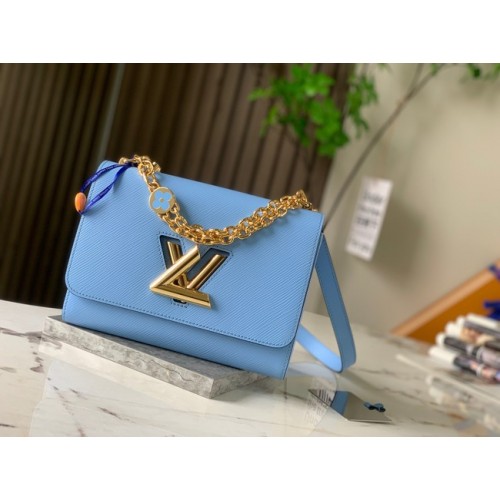 Louis Vuitton TWIST MM M59627 azul claro