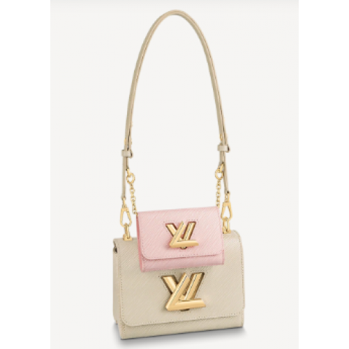Louis Vuitton TWIST PM M59886 Taupe Marrón Rosa