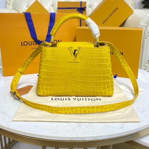 Louis Vuitton piel cocodrilo CAPUCINES BB M81190 amarillo