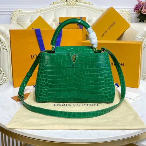 Louis Vuitton piel cocodrilo CAPUCINES M48866 verde