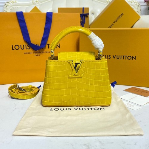 Louis Vuitton piel cocodrilo CAPUCINES MINI M81190 amarillo
