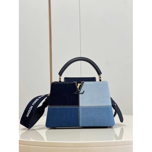 Louis Vuitton denim CAPUCINES BB M59269 azul