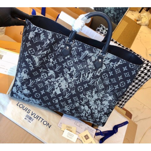 Louis Vuitton Monogram Pastel Nior Grand Sac Bolso vaquero M57284 Negro