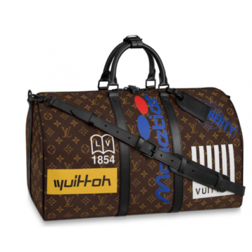 Louis vuitton original KEEPALL BANDOULIERE 50 M44643 M44642 Castaño