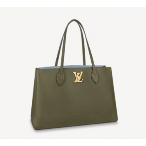 Louis vuitton original LOCKME SHOPPER M57345 Verde caqui