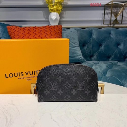 Louis vuitton original Monogram COSMETIC POUCH PM M52030 negro
