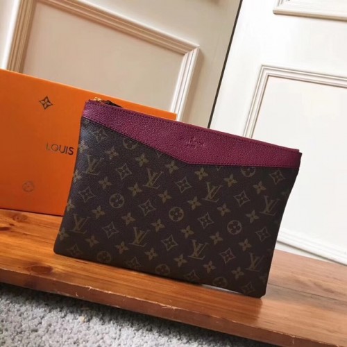Louis vuitton Lona Monogram original DAILY POUCH M62048 Burdeos